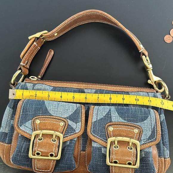 Vintage Coach Denim and Leather Bagette - Picture 10 of 15